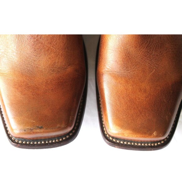 John Fluevog I Believe High Simon Leather Heel / W11 / M9 / Brown Lace-Up Unisex - Picture 9 of 14